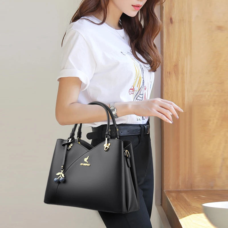 Ladies High-Quality Soft Leather Tote Bag