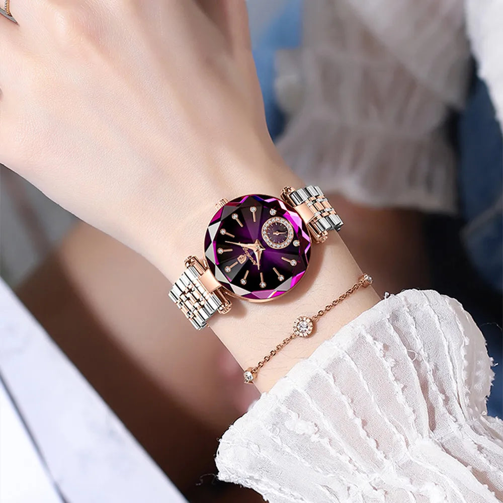 Luxury Women's Quartz Watch – Waterproof Leather Band