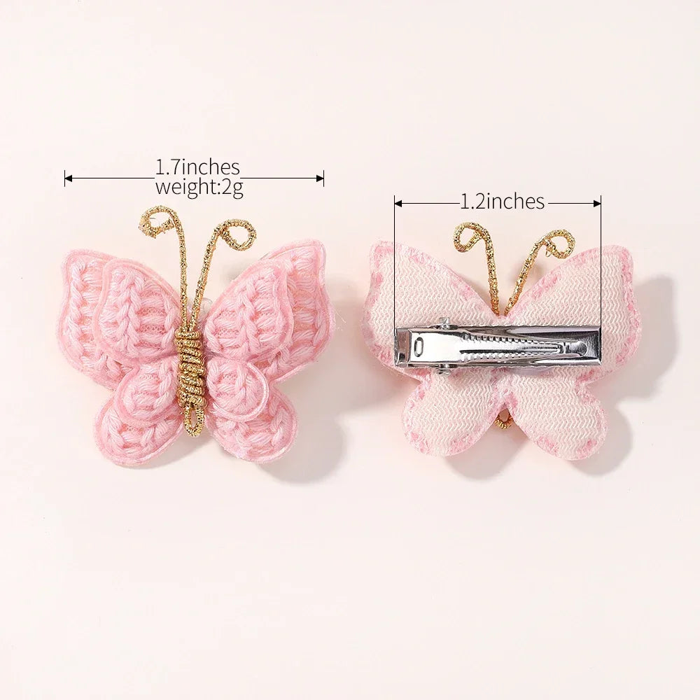 Handmade Crochet Butterfly Hairpins