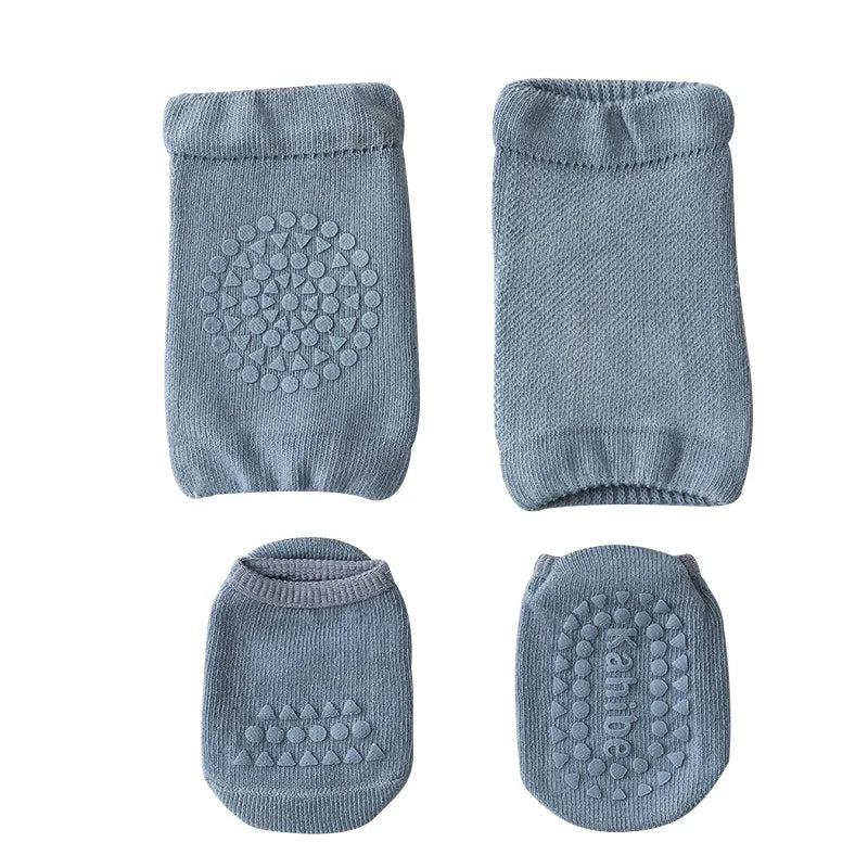 Baby Knee Pads Socks Set - Anti-Slip Safety for Crawling