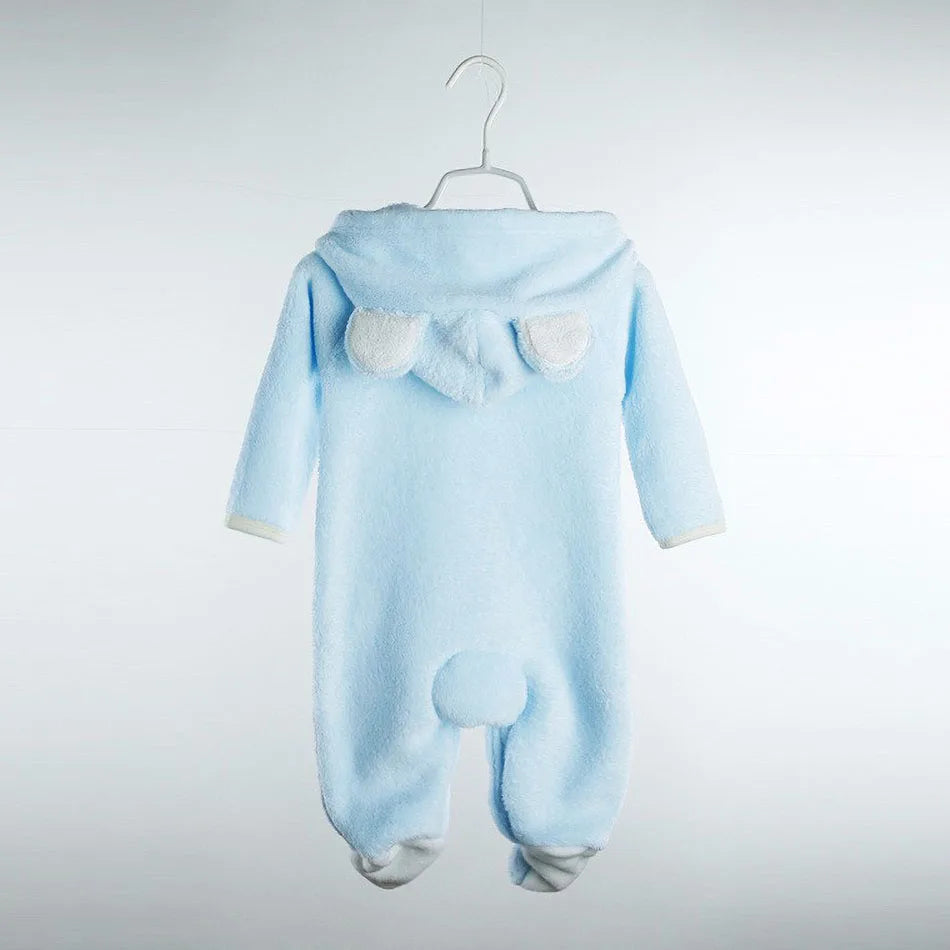 Autumn Winter Baby Rompers | Fleece Animal Jumpsuits for Newborns