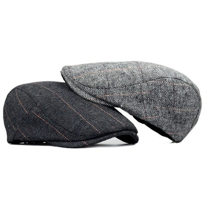 Classic Plaid Stripe Cap for Men and Women