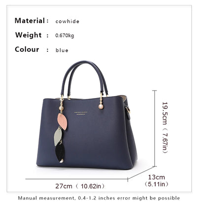 High-End Tassel Women’s Handbag | Fashionable Cowhide Commuting Bag