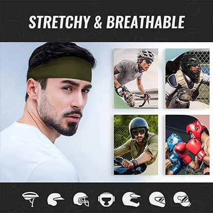 Sports Headband - Elastic Sweatband for Running, Fitness, Cycling & Yoga