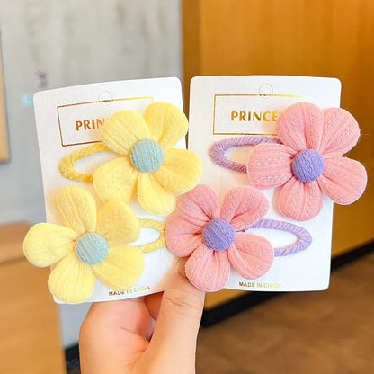 2 pcs Children's Floral Alloy Hair Clips – Cute & Stylish