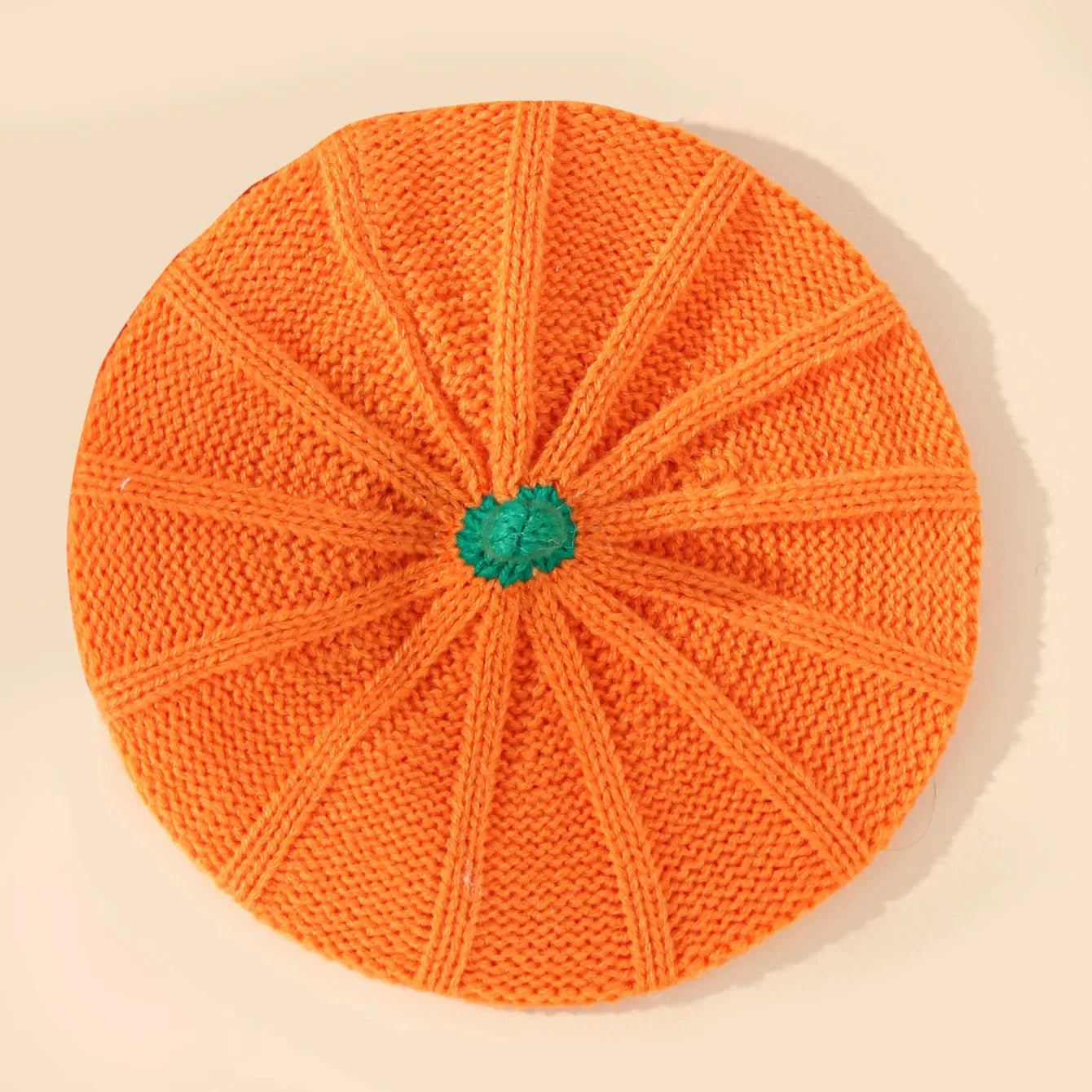 Pumpkin Beret Hat | Knitted Parent-Child