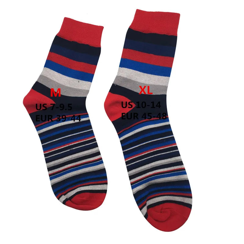 Colored Stripes Casual Socks for Men