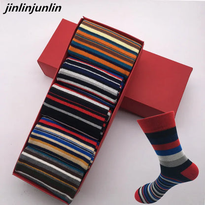 Colored Stripes Casual Socks for Men