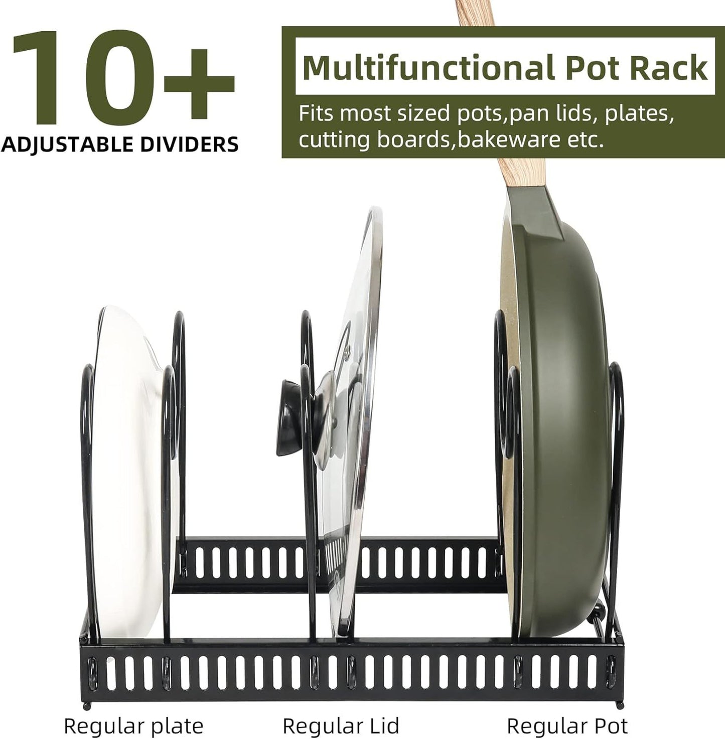 Expandable Pot & Pan Organizer Rack