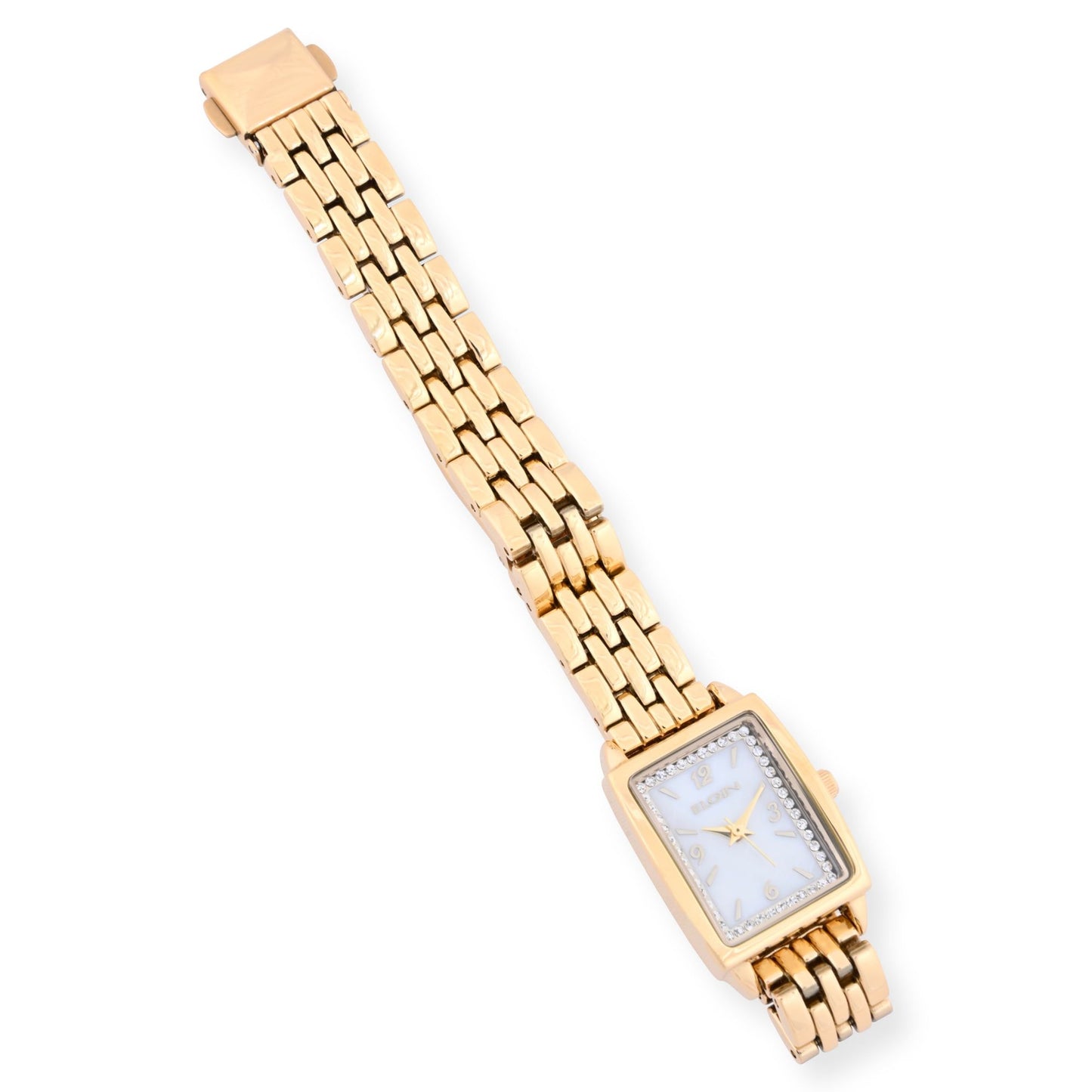 Elgin Adult Female Watch in Gold with Mother of Pearl Dial and Gold Links (EG170042)