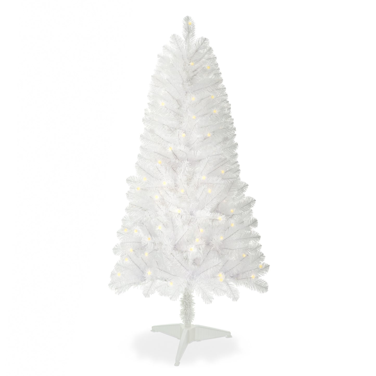 4ft White Artificial Christmas Tree Prelit with 100 LED Lights