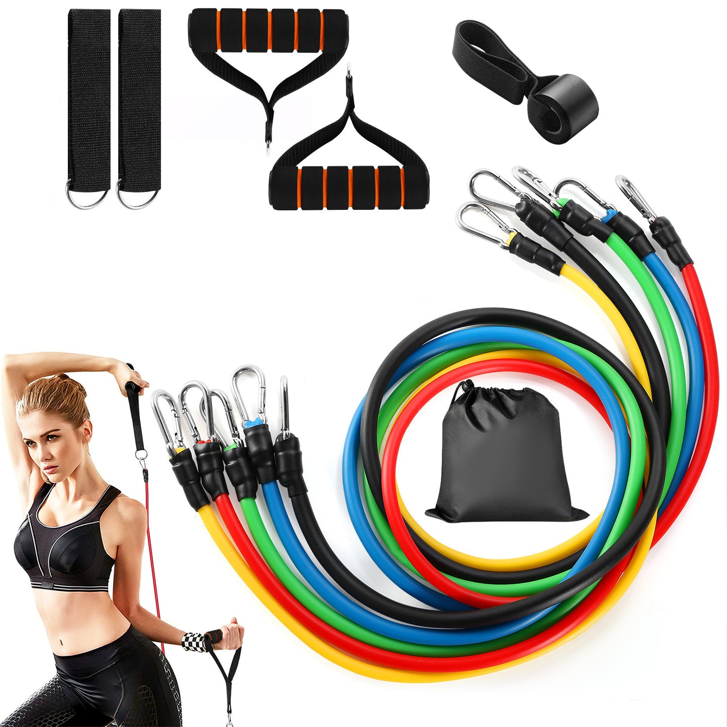 11-Piece Resistance Bands Set for Home Workout