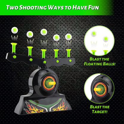 Glow-in-the-dark shooting targets for Nerf guns