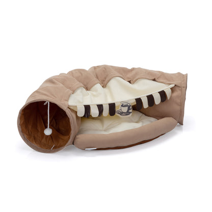 Collapsible Cat Tunnel Bed for Indoor Cats