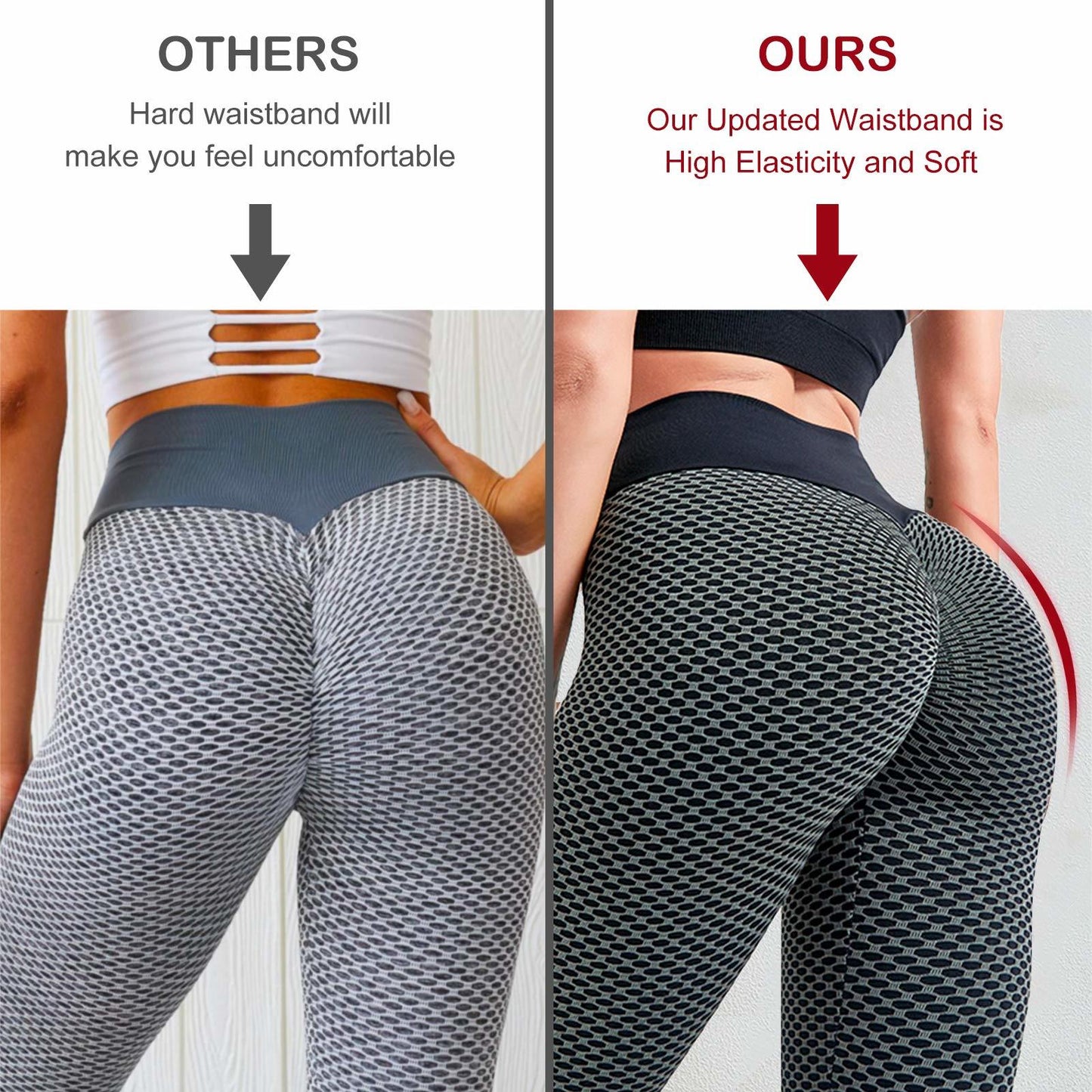 Butt Lifting Workout Tights Plus Size Sports High Waist Yoga Pants