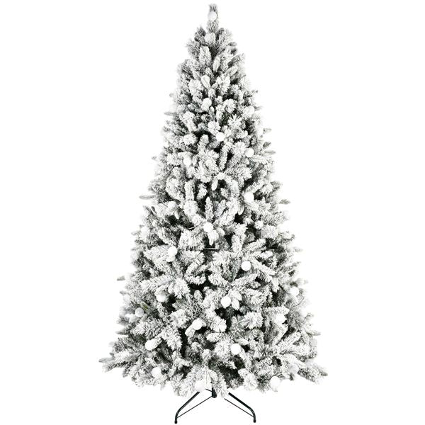 7.5FT Mixed PE/PVC Christmas Tree with LED Lights & Easy Power