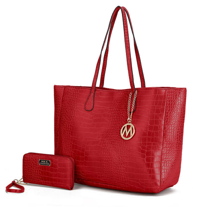 MKF Collection Sadie Oversize Tote Bag & Wallet Set by Mia K