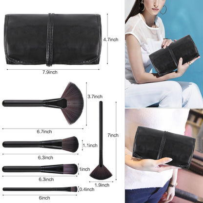 22 Piece Professional Makeup Brush Set – Synthetic & Wood Brushes