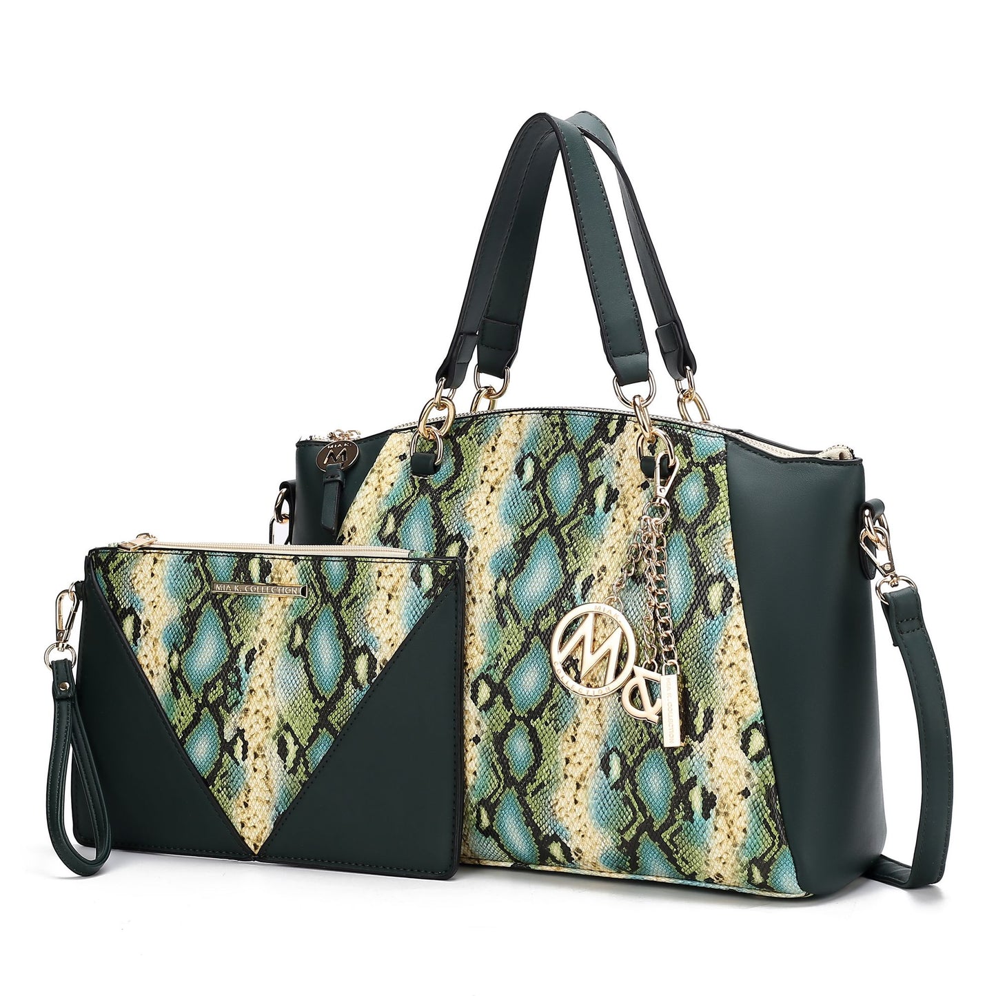 MKF Collection Addison Snake Embossed Tote Bag with Wristlet by Mia K