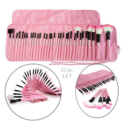 Sculptor 32 Piece High Quality Wooden Makeup Brush Set