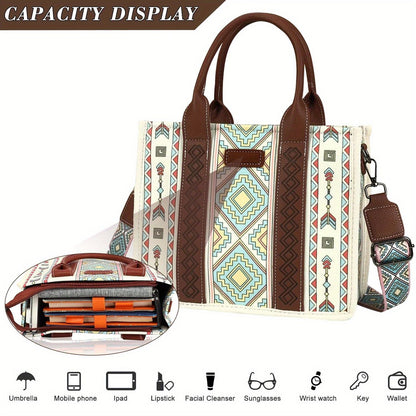 Women's Boho 3-Piece Tote Set - Lightweight & Versatile