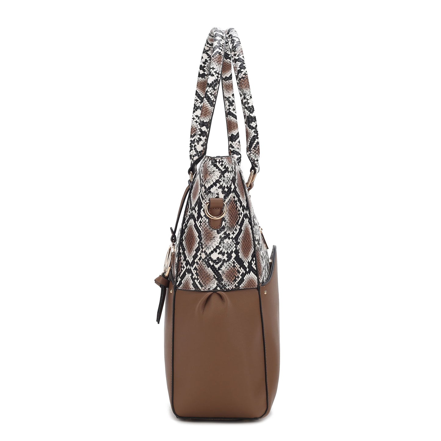 MKF Collection Iris Snake Embossed Vegan Leather Tote & Wristlet