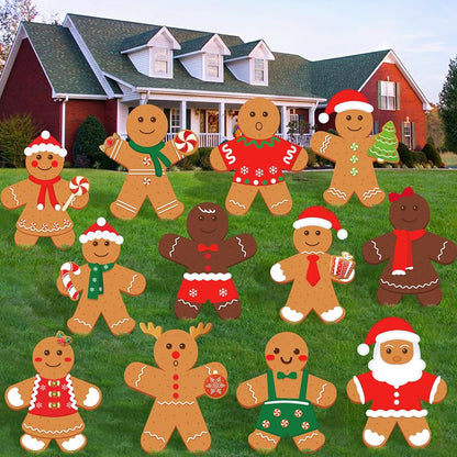 Christmas Gingerbread Man Yard Sign