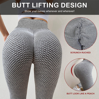 Butt Lifting High Waist Yoga Pants with Pocket – Grey XXL