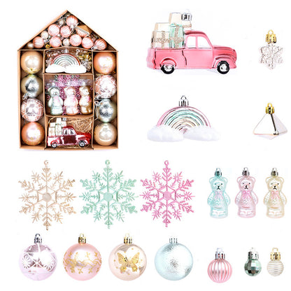 70 PC Shatterproof Plastic Christmas Ball Ornaments