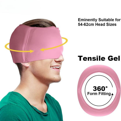 360° Massage Migraine Relief Hat, Hot/Cold Therapy Eye Mask