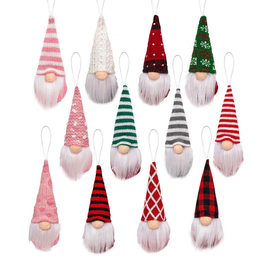 12Pcs Christmas Gnome Ornaments | Christmas Tree Decorations