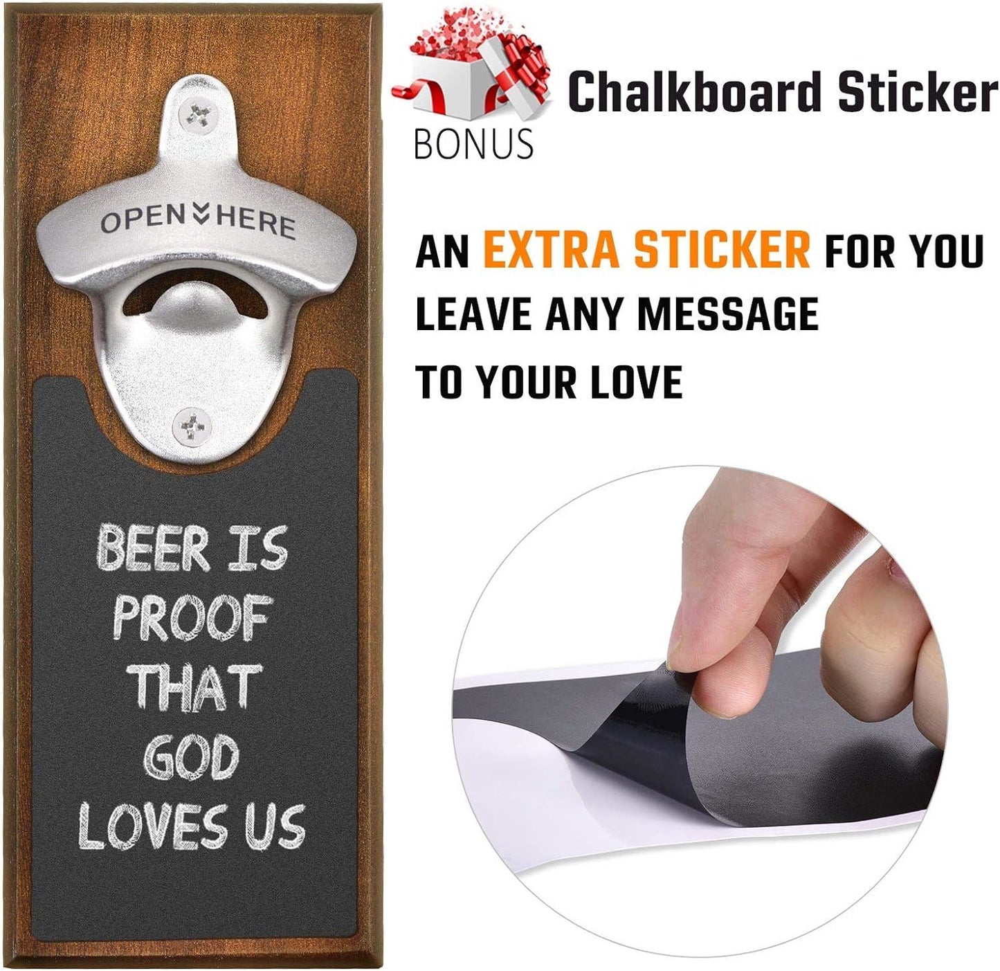 Wall Mounted Magnetic Beer Bottle Opener