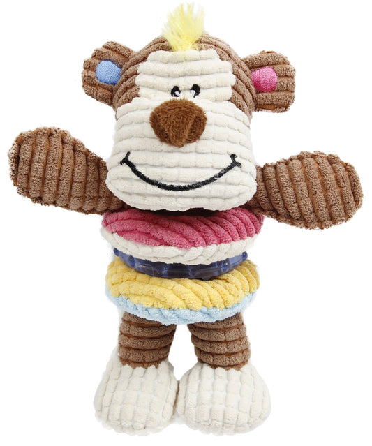 Pet Life 'Hugga-Bear' Plush Squeaking and Rubber Teething Newborn Puppy Dog Toy