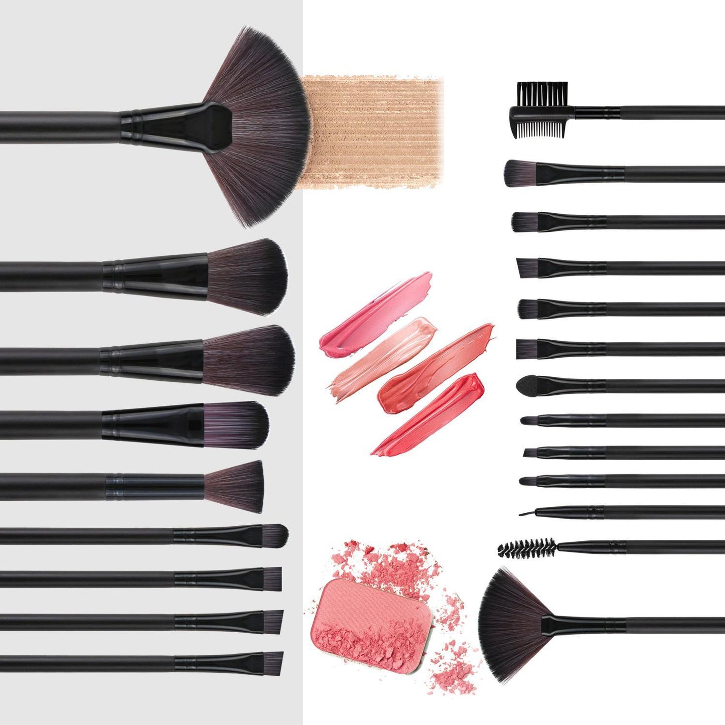 22 Piece Professional Makeup Brush Set – Synthetic & Wood Brushes