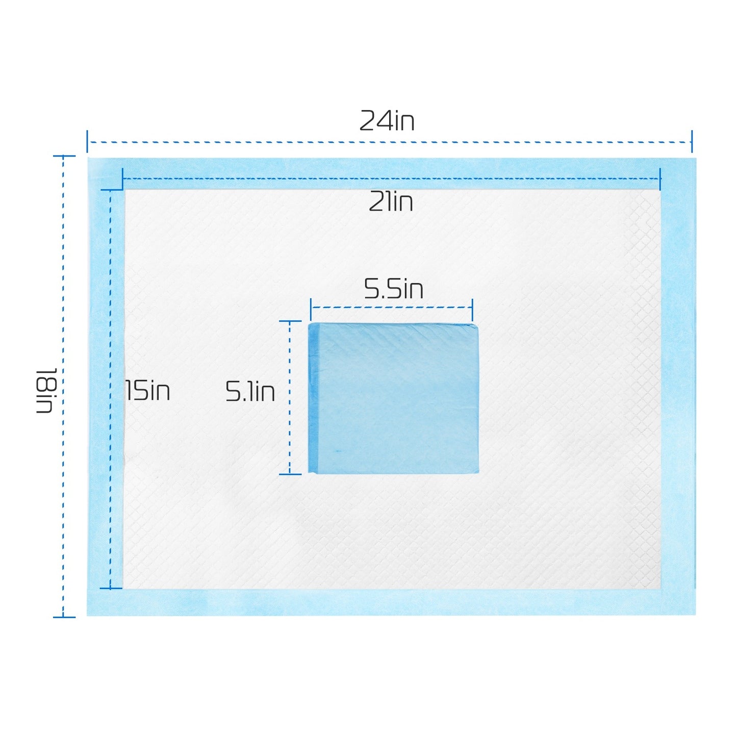 Dog Training Pads Puppy Pee Pads Cat Wee Mats Potty-Train 24x18In M