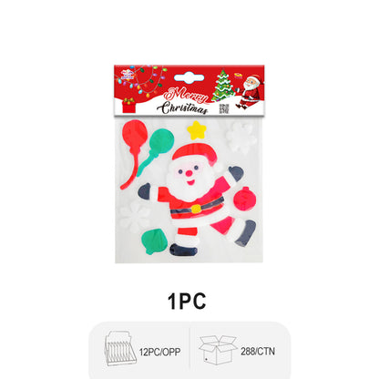 12 Sheets Christmas Gel Cling Stickers