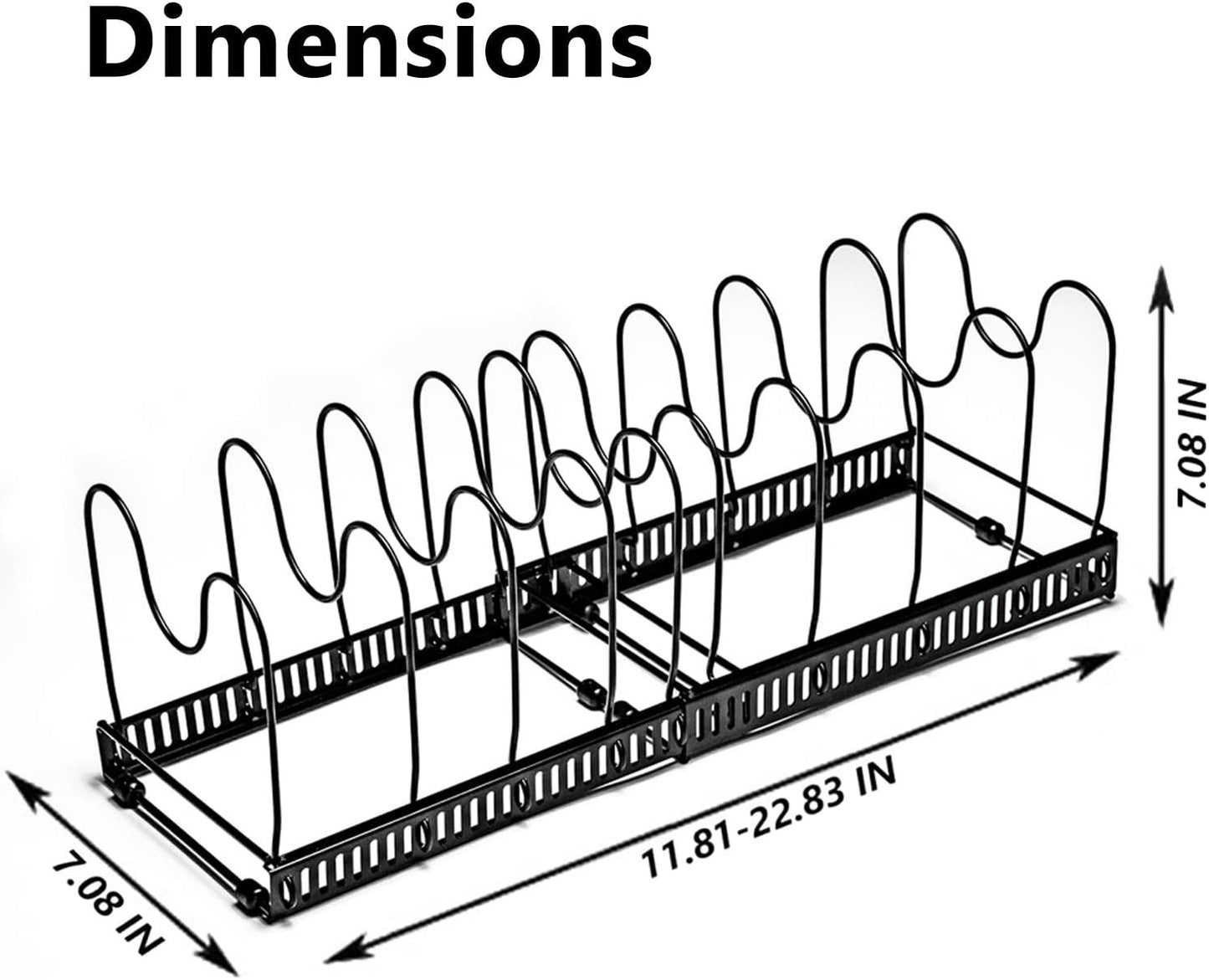 Expandable Pot & Pan Organizer Rack