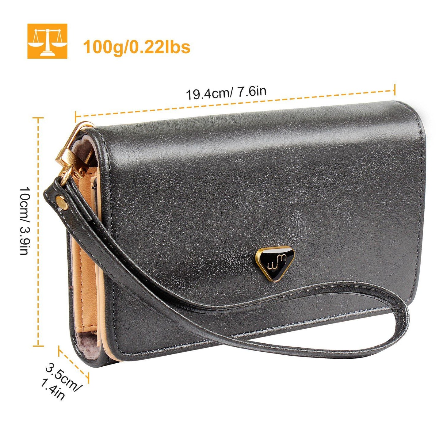 Women Wristlet Wallet with 4 Card Slots & Coin Pocket