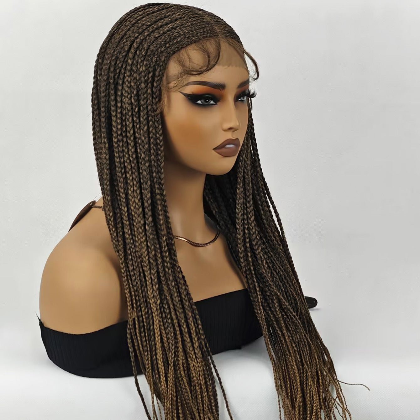 30 Inch Full Lace Front Box Braided Wig for Women