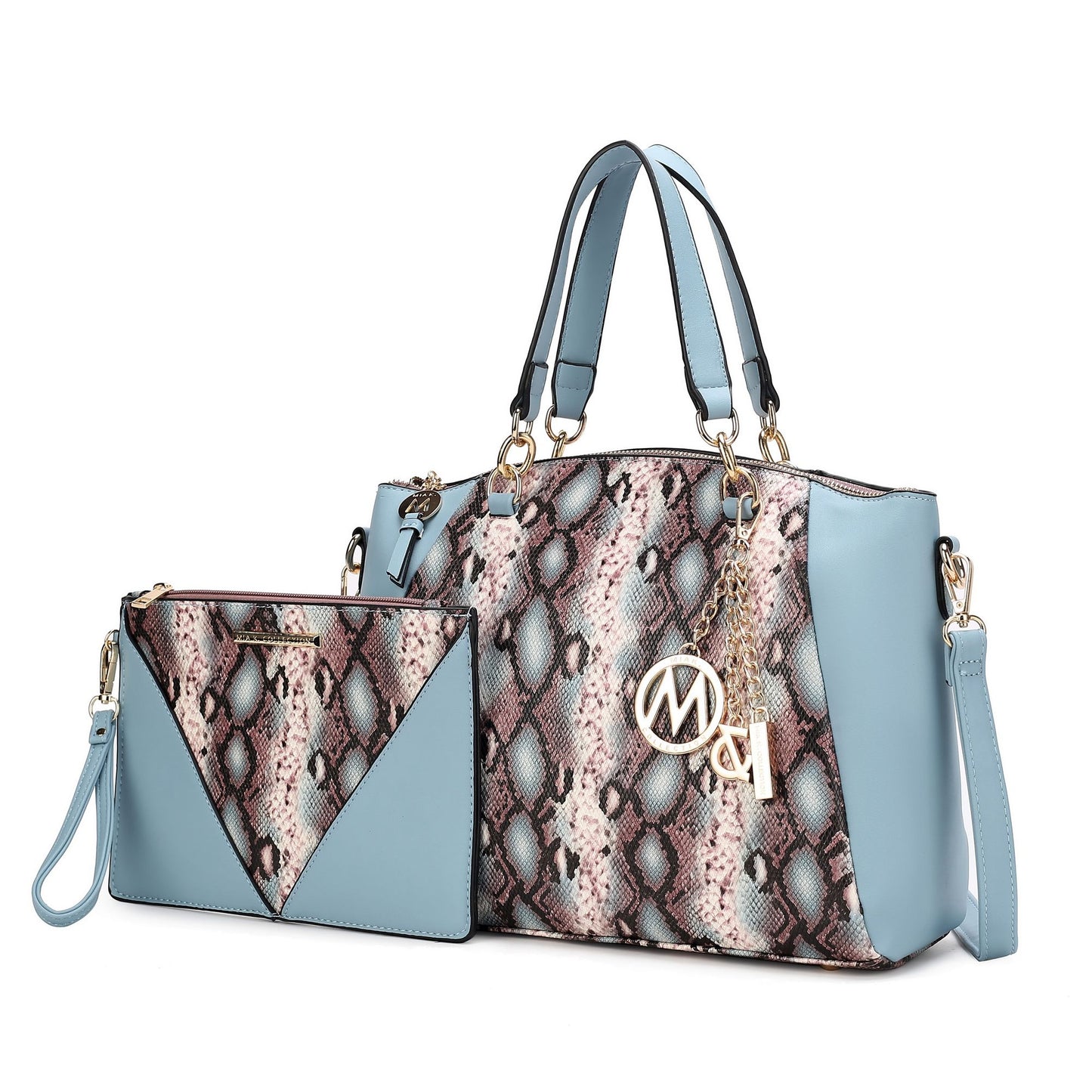 MKF Collection Addison Snake Embossed Tote Bag with Wristlet by Mia K