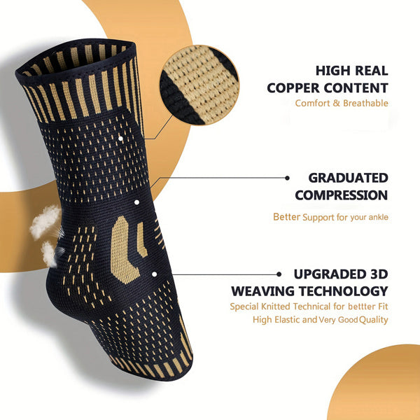 COPPER Ankle Brace Compression Support Sleeve