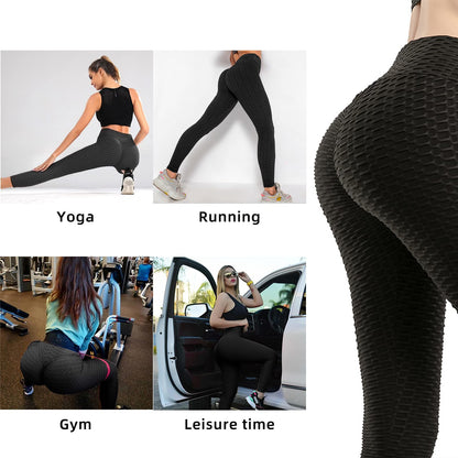 Bubble Textured Butt Lifting Yoga Pants – High Waisted Leggings