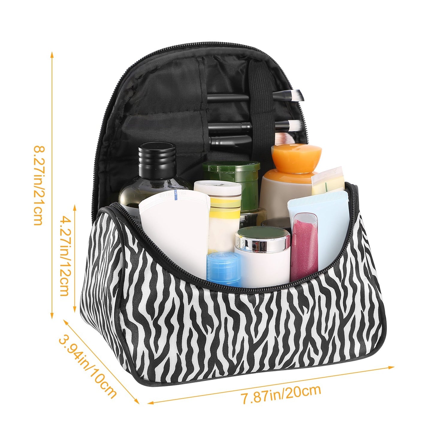 Travel Makeup Bag Portable Cosmetic Organizer with Cosmetic Mirror Waterproof Toiletry Wash Bag for Women