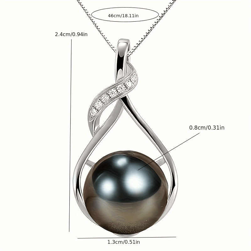 Tahitian Black Pearl Necklace – Elegant Gift for Women & Wife