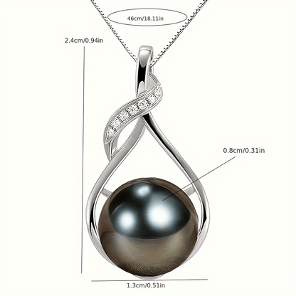 Tahitian Black Pearl Necklace – Elegant Gift for Women & Wife