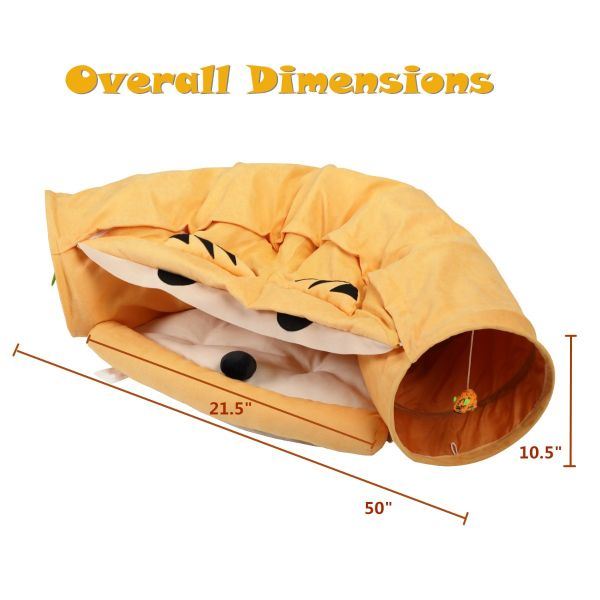 Collapsible Cat Tunnel Bed for Indoor Cats