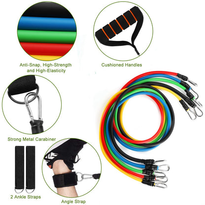 11-Piece Resistance Bands Set for Home Workout