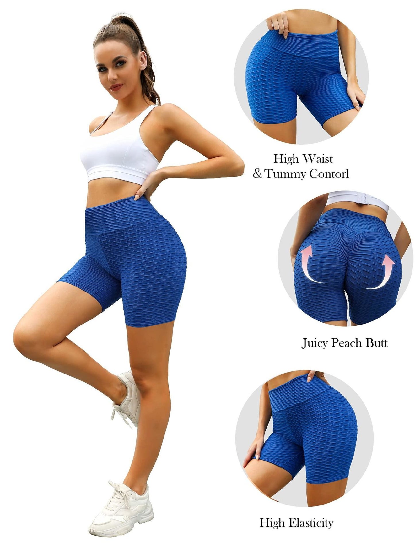 Women's Butt Lift Workout Shorts – High Waist Leggings for Gym & Outdoor