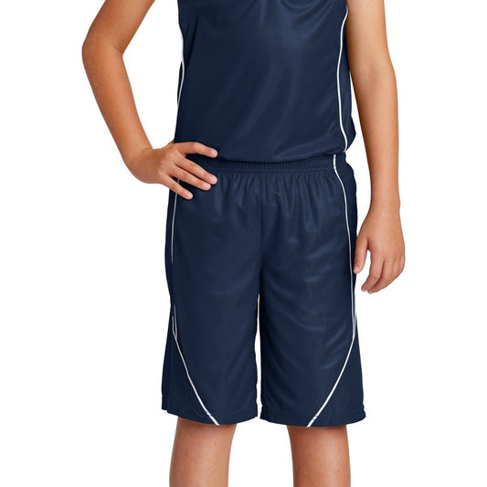 Sport-Tek Youth PosiCharge Mesh Reversible Spliced Short YT565