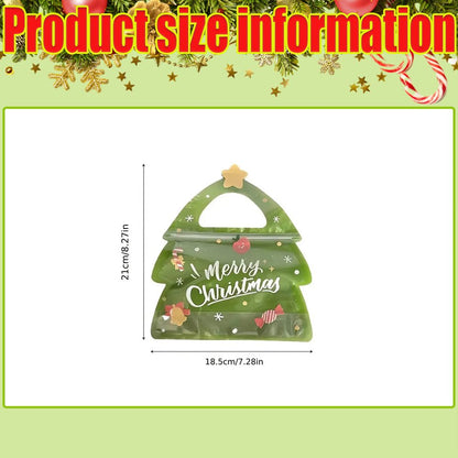 25 Christmas Tree Shape Candy Bags with Handles, Self-Sealing Green Gift Bags for Cookies and Treats